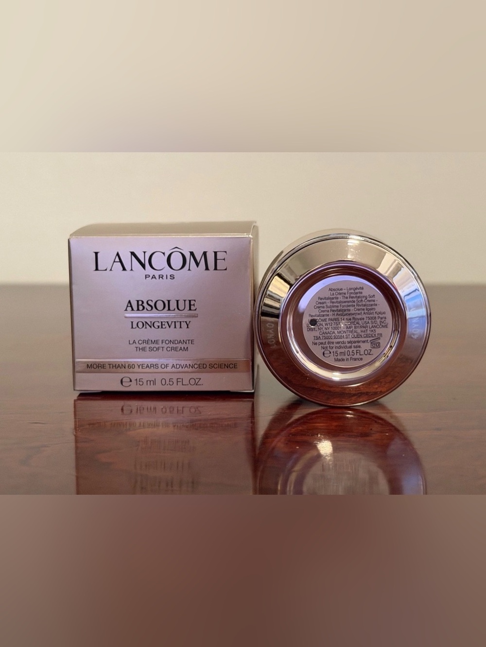 Lancome Absolue Longevity The Soft Cream Travel Size: 0.5 fl oz | 15mL NIB - Picture 5 of 8